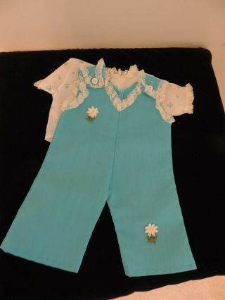 Vintage Doll Outfit Blue Pantsuit For 18 " Doll