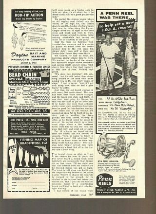 Vintage 1960 Penn 26 Monofil Salt Water Reels Dr Dorshkind & 72 White Sea Bass