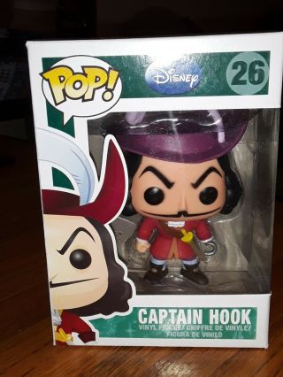 Funko Pop Disney Peter Pan Captain Hook 26 Rare Vaulted/authentic