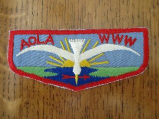 Boy Scout Oa Aola Lodge 410 Rare F1b Flap Oswego County Council,  Ny