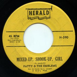 Hear - Rare Northern Soul 45 - Patty & The Emblems - Mixed - Up,  Shook - Up,  Girl