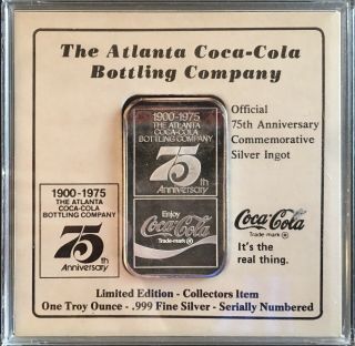 Gorgeous The Coca - Cola Bottling Company Of Atlanta Limited Edition Rare In Case