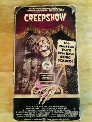 Creepshow Vhs Rare Horror Slasher Gore George Romero Stephen King Stalker Comics