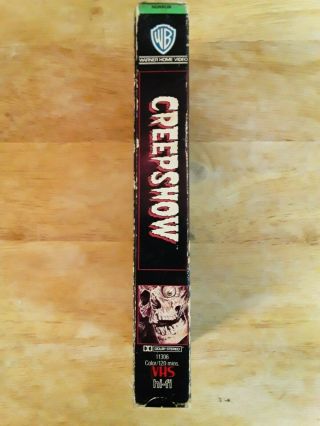 Creepshow VHS rare horror slasher gore George Romero Stephen King stalker comics 3