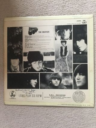 The Beatles Rubber Soul rare vinyl LP record album mono 2