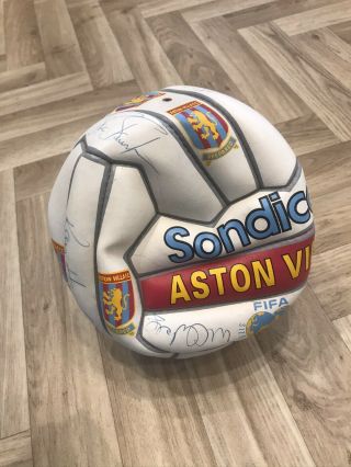 Rare Vintage Sondico 1994 Aston Villa Football Club Signed Football