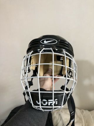 Rare Nike Hockey Helmet And Jofa Cage