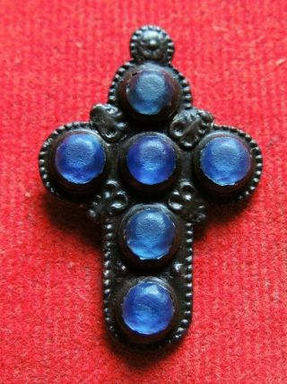 Ancient Bronze Rare Cross Of The Middle Ages In Collectible