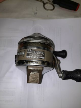 Zebco 33 Classic Feathertouch Spin Cast Reel.  F4