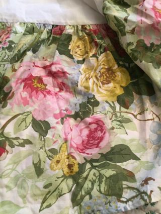 Rare Vintage Ralph Lauren Pond View Full Bed Skirt / Dust Ruffle French Country