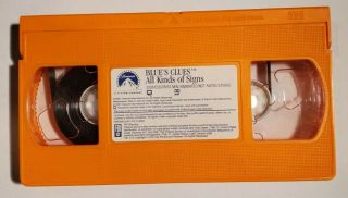 Rare Blues Clues All Kinds Of Signs Vhs Tape With Marlee Matlin Play And Learn