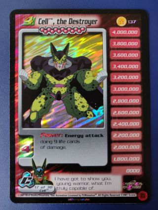 Cell,  The Destroyer - Dragon Ball Z Ccg - 137 - Rare - Foil - Limited