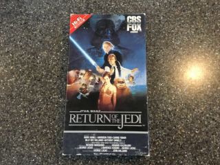 Star Wars Return Of The Jedi VHS 1986 CBS FOX Hi - Fi Stereo Red Label - Rare 3