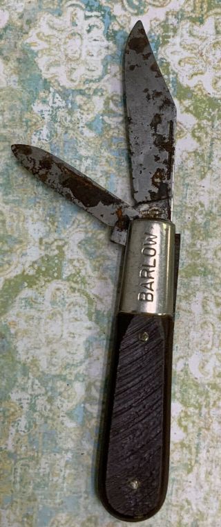 Really Cool Vintage Estate Antique Barlow 2 Bladed Pen Knife Pocket Knife Be177