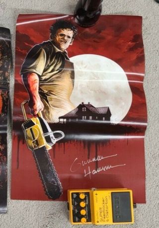 Gunnar Hansen Signed Texas Chainsaw Massacre Leatherface Poster Rare Oop