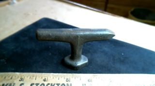 Cast Iron Manhole Cover Lifter Antique Vintage Old Tool Water Electric