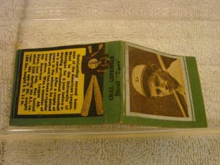 Detroit Tigers Chas Gehringer Antique Matchbook Cover 1930 