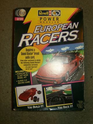 Rare Revell Cd European Racers Power Modeler 1:24 Porsche 911 Slant Nose Cd Rom