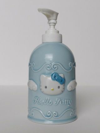Rare Vintage Authentic Sanrio Hello Kitty Blue Angel Soap Dispenser - Refillable