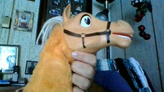 1962 Mister Ed The Talking Horse Pull String Hand Puppet Mattel Rare Collectible