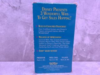 Disney ' s Adventures In Wonderland Demo Tape VHS (RARE) (V4) 2