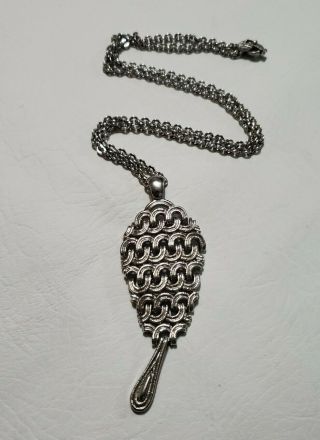 Vtg Runway Rare Monet Articulated Pendant 27 " Chain Necklace Dangle Teardrop