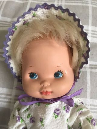 1975 Mattel Doll Tender Love N Kisses Blonde 12” Girl Squeeze Baby Doll Vintage