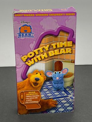 Disney’s Bear In The Big Blue House Potty Time With Bear Vhs Very Rare Edition