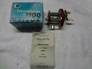 Vintage Bronson Meteor Model 1500 Casting Fishing Reel