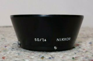 Rare Nikon 50mm F/1.  4 Hood For Nikon S Lens