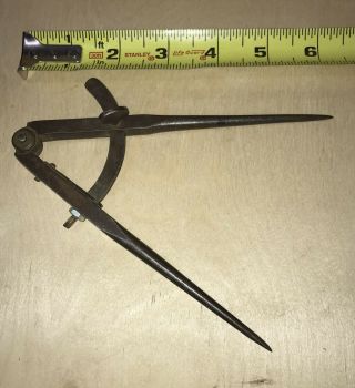 Vintage 6” Steel Wing Compass/divider Peck Stow & Wilcox (pexto) Usa