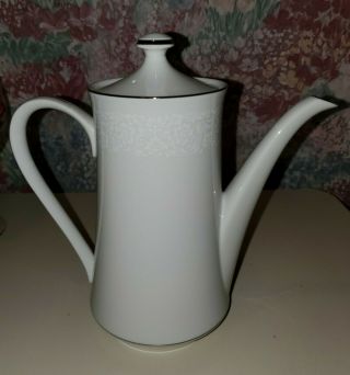 Vintage Grace Fine China,  5 - Cup Coffee Pot With Lid Concerto Pattern Pre - Owned