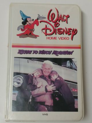 Disney Vhs Escape To Witch Mountain White Clamshell 1975 Rare