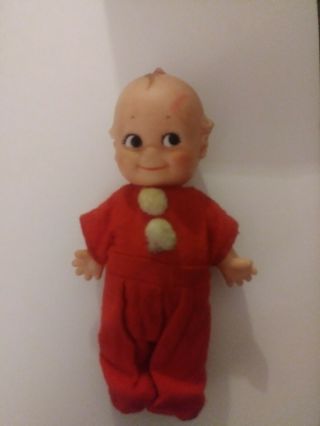 Vintage Cameo Kewpie Doll Cupie In Red Pajamas
