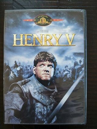 Henry V Dvd Out Of Print Rare Kenneth Branagh Shakespeare Classic,  Insert Oop