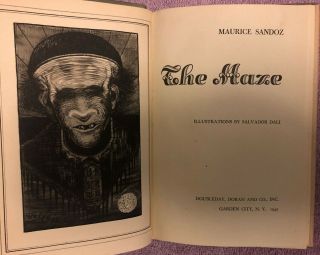 Illustrated By Salvador Dali - Maurice Sandoz The Maze - 1st Ed (