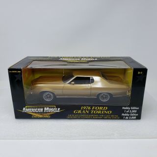 Rare Htf Ertl American Muscle 1976 Ford Gran Torino (gold) (36678) Mib /5000
