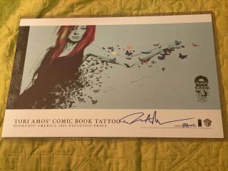 Tori Amos Comic Book Tattoo Rare Promo Poster Signed By Rantz A.  Hoseley Limited