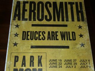 Aerosmith Deuces Are Wild Concert Poster Las Vegas Park MGM Residency Rare Find 3
