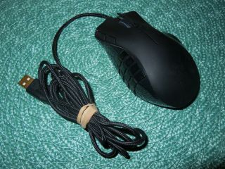 Razer Naga Mmog Wired Laser Gaming Mouse Rz01 - 0028 Blue Lights Rare