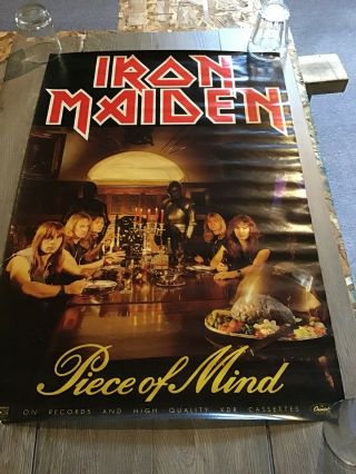 Rare Iron Maiden Piece Of Mind Promo Poster
