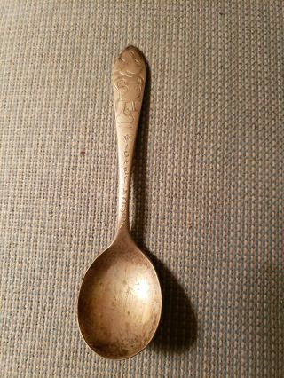 Antique Mickey Mouse Spoon - Branford Silver Plate - 5 1/2 Inches