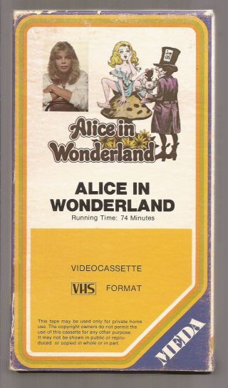 Alice In Wonderland (vhs 1978) Rare Meda Label.  Kristine Debell.  Adult Musical