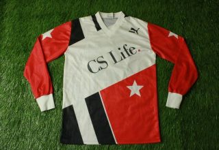 Puma 10 1991/1992 Vintage Rare Men Football L/s Shirt Jersey Size S 3 - 4
