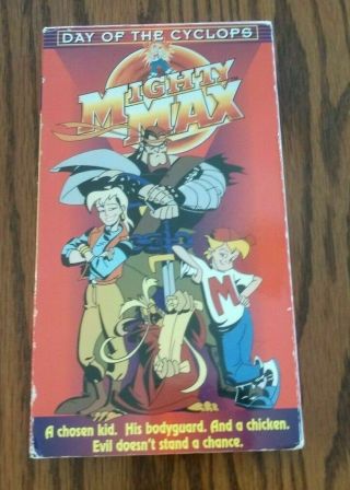 Mighty Max Day Of The Cyclops.  A Chosen Kid.  Vhs Animated 1993 Rare