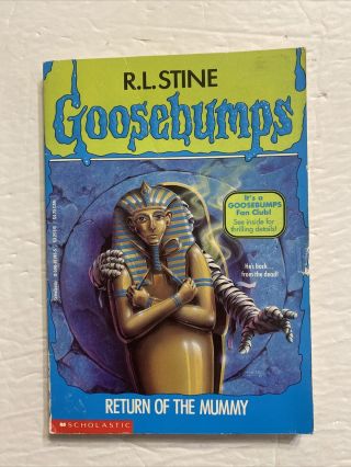 Goosebumps 23 Return Of The Mummy By R.  L.  Stine 1994 Series