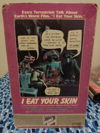 I Eat Your Skin Vhs Tape Rare Force Video Book Box 1971 Horror Movie Aka Zombie