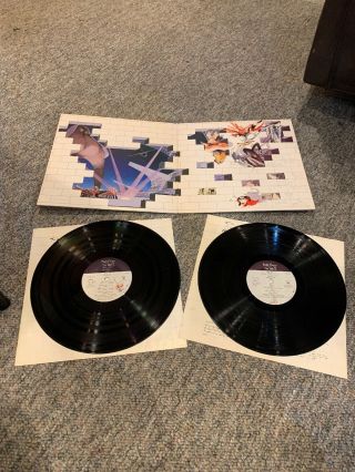 Rare Vintage Pink Floyd The Wall 2 Lp Set Ex 1979 Vinyl First Press
