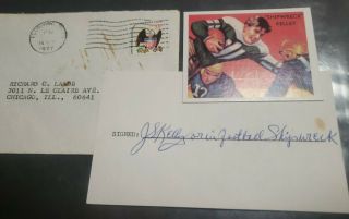 J.  S.  " Shipwreck " Kelly Signed Card With Envelope From Kelly Auto Postmarked Rare