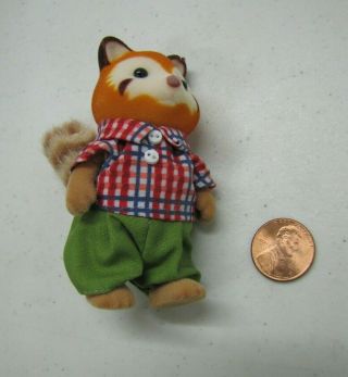 Calico Critters Sylvanian Families Red Panda Bear Dad Man Clothes Epoch Vintage